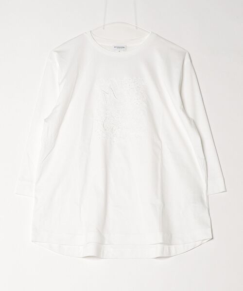 McGREGOR（マックレガー）の「ｺｰﾄﾞ刺繍ｽﾑｰｽﾛﾝｸﾞT（Tシャツ/カットソー・レディース・ピンク/アイボリー・L）」の2枚目の写真