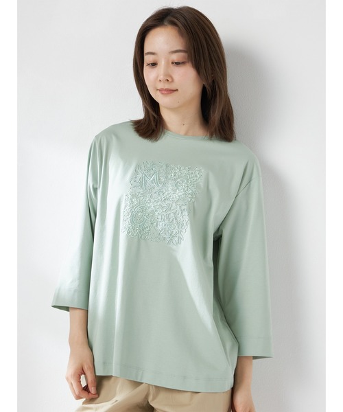 McGREGOR(マックレガー)の「コード刺繍スムースロングT(Tシャツ/カットソー・レディース・ピンク/アイボリー/ミント・L/M)」の5枚目の写真