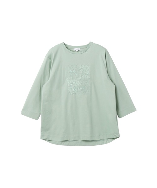 McGREGOR(マックレガー)の「コード刺繍スムースロングT(Tシャツ/カットソー・レディース・ピンク/アイボリー/ミント・L/M)」の18枚目の写真
