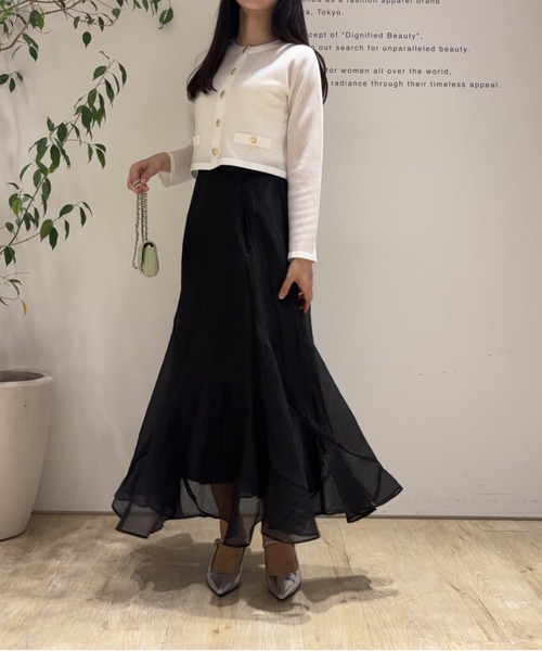 Apuweiser-riche（アプワイザーリッシェ）の「シャイニーエスカルゴスカート（スカート・レディース・ピンク/ドット/ミント/ブラック・0/1/2）」の2枚目の写真