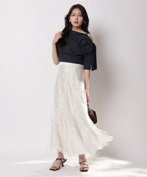 Apuweiser-riche（アプワイザーリッシェ）の「シャイニーエスカルゴスカート（スカート・レディース・ピンク/ドット/ミント/ブラック・0/1/2）」の5枚目の写真