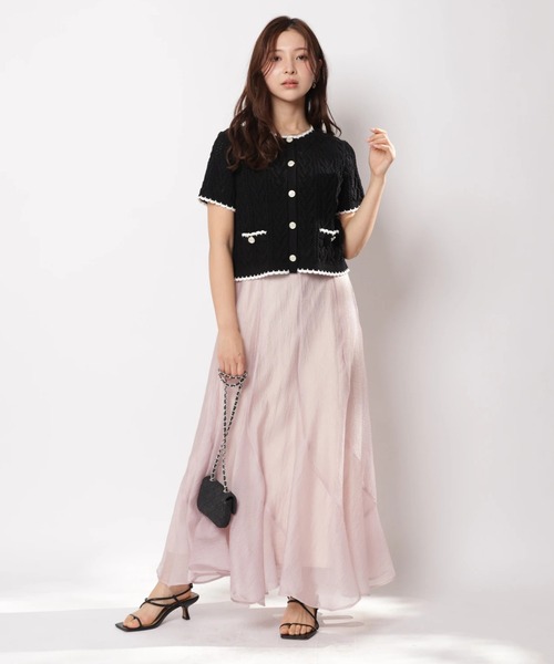 Apuweiser-riche（アプワイザーリッシェ）の「シャイニーエスカルゴスカート（スカート・レディース・ピンク/ドット/ミント/ブラック・0/1/2）」の6枚目の写真