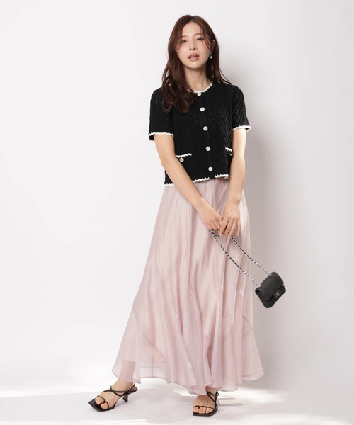 Apuweiser-riche（アプワイザーリッシェ）の「シャイニーエスカルゴスカート（スカート・レディース・ピンク/ドット/ミント/ブラック・0/1/2）」の7枚目の写真