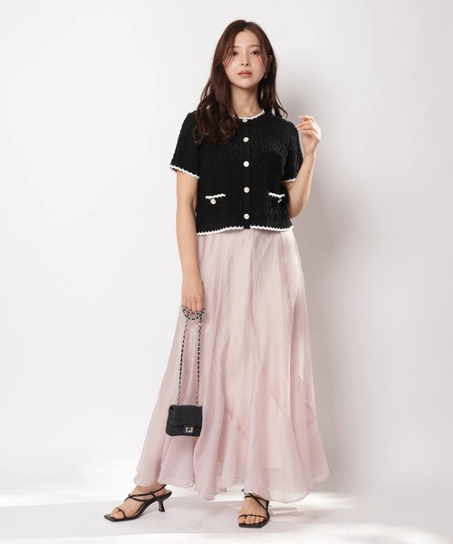 Apuweiser-riche（アプワイザーリッシェ）の「シャイニーエスカルゴスカート（スカート・レディース・ピンク/ドット/ミント/ブラック・0/1/2）」の8枚目の写真