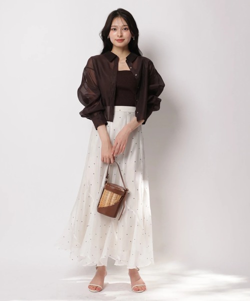 Apuweiser-riche（アプワイザーリッシェ）の「シャイニーエスカルゴスカート（スカート・レディース・ピンク/ドット/ミント/ブラック・0/1/2）」の20枚目の写真