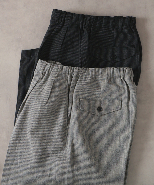 JOURNAL STANDARD J.S HOMESTEAD（ジャーナルスタンダードホームステッド）の「J.S.Homestead / コーデュロイ インフレーション スラックス（スラックス・メンズ・ブラック/チャコールグレー・MEDIUM/LARGE）」の4枚目の写真