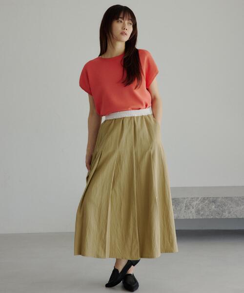 THE SHOP TK （ザ ショップ ティーケー ）の「【S-XL/ひんやりタッチ】多機能フレンチスリーブニット 洗濯機OK/UVケア/毛玉になりにくい（ニット/セーター・レディース・ブラック/ベージュ/オレンジ/アイボリー系2/ブルー系その他7/ダークブラウン/グリーン・13/11/14/12）」の10枚目の写真