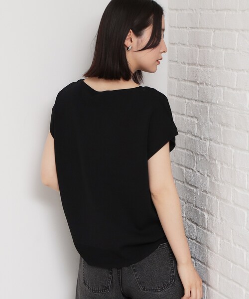 THE SHOP TK （ザ ショップ ティーケー ）の「【S-XL/ひんやりタッチ】多機能フレンチスリーブニット 洗濯機OK/UVケア/毛玉になりにくい（ニット/セーター・レディース・ブラック/ベージュ/オレンジ/アイボリー系2/ブルー系その他7/ダークブラウン/グリーン・13/11/14/12）」の22枚目の写真