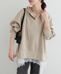 LARUTA（ラルータ）の「【LARUTA】フード付スキッパーダンボールパーカー（パーカー）」