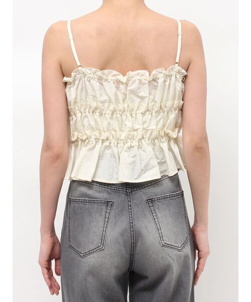 LAGUNAMOON(ラグナムーン)の「ギャザーペプラムキャミソール ビスチェ レイヤードトップス セットアップ(キャミソール・レディース・ブラウン/ピンク/アイボリー・FREE)」の17枚目の写真