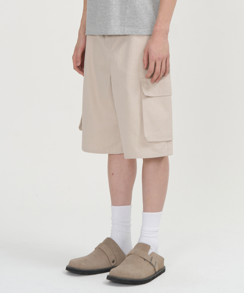 TOFFEE(トフィー)の「コットンカーゴハーフパンツ(ベージュ)(その他パンツ・メンズ・その他・MEDIUM/LARGE/X-LARGE/SMALL)」の1枚目の写真