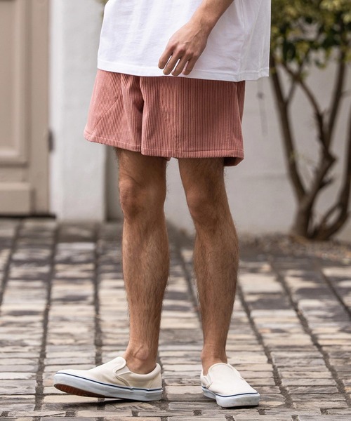 CAMBIO(カンビオ)の「mp14855-太畝コーデュロイショートパンツ(CMB-R0213)(その他パンツ・メンズ・ライトベージュ/チャコール/ピンク・L/M/S)」の19枚目の写真