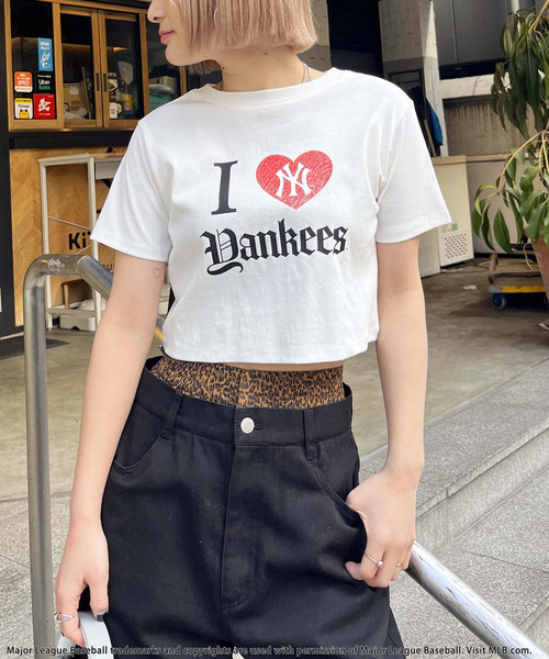 BACK TO THE FIELD(バック トゥー ザ フィールド)の「【MLB】プリントロゴTシャツ(Tシャツ/カットソー・レディース・ホワイト/ピンク/ネイビー・FREE)」の8枚目の写真