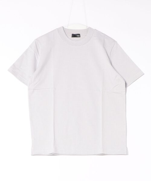 TAKA-Q(タカキュー)の「Tシャツ メンズ 半袖 ストレッチ 接触冷感 抗菌防臭 UV 綿 コットン ボーダー シルケット スムス クルーネック ドレスT(Tシャツ/カットソー・メンズ・ネイビー/ライトグレー・MEDIUM/S/LARGE/X-LARGE)」の13枚目の写真