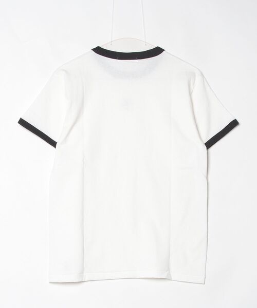 ＆soiree（アンドソワレ）の「&soiree ロゴ刺繍リンガーTシャツ 半袖（Tシャツ/カットソー・レディース・スミクロ/アイボリー/杢グレー・FREE）」の12枚目の写真