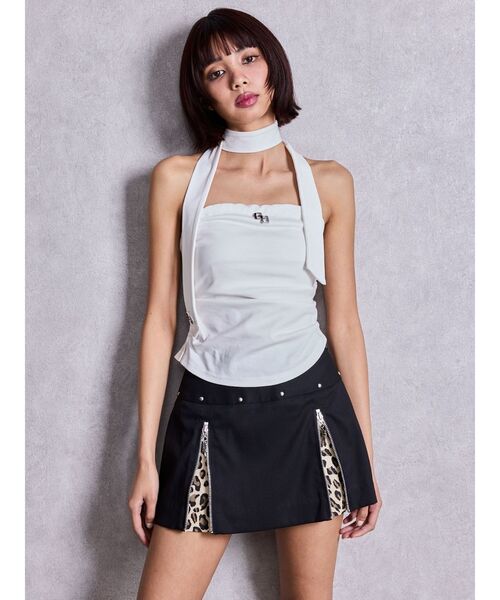 GYDA(ジェイダ)の「sacred edge cross ZIPスカートライクショートパンツ(スカート・レディース・ブラック/その他1・FREE)」の7枚目の写真