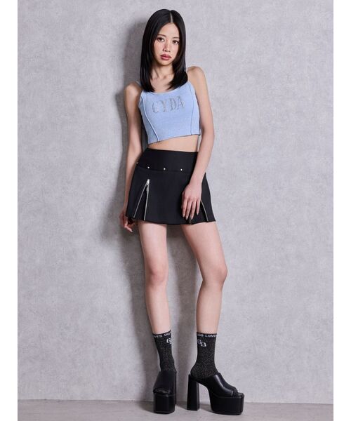 GYDA(ジェイダ)の「sacred edge cross ZIPスカートライクショートパンツ(スカート・レディース・ブラック/その他1・FREE)」の16枚目の写真