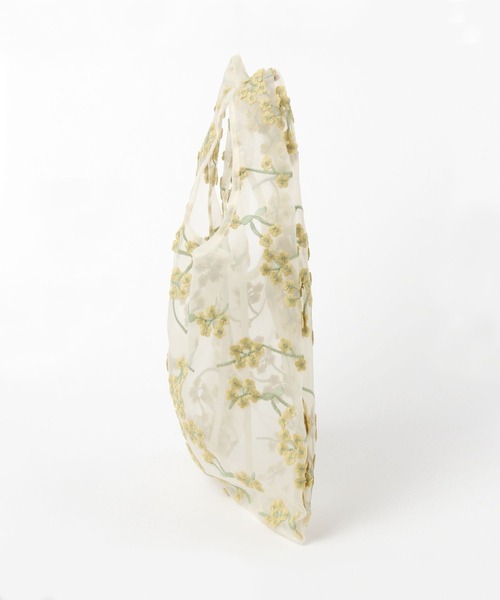 studio CLIP(スタディオクリップ)の「フラワーエンブレムミニエコバッグ(エコバッグ/サブバッグ・レディース・イエロー/ホワイト・FREE)」の16枚目の写真