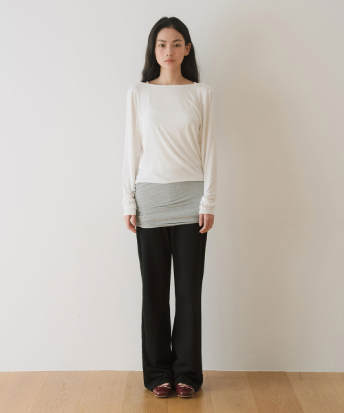 YEARNING(イヤニング)の「LACE BANDING JERSEY PANTS, BLACK(スウェットパンツ・レディース・その他・FREE)」の3枚目の写真