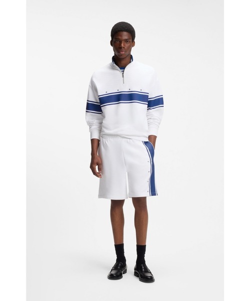 HUGO(ヒューゴ)の「リラックスフィット ショートパンツ コットンテリー サイドバンド(その他パンツ・メンズ・ホワイト・L/S)」の3枚目の写真