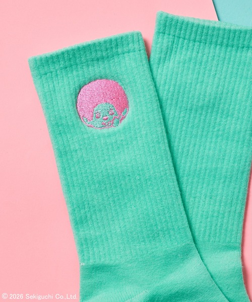 pairmanon(ペアマノン)の「【モンチッチ】ユニセックス 配色ロゴ ビビットカラーソックス(ソックス/靴下・キッズ・グリーン系その他・M/L)」の18枚目の写真