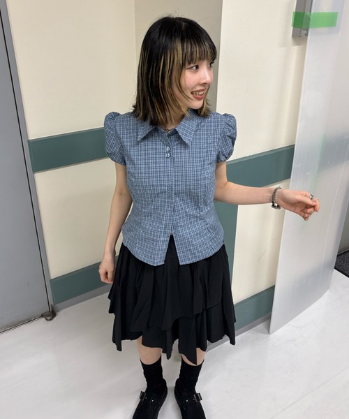 JEANASIS（ジーナシス）の「【25quee】チェックアソートタイトシャツSS/659794（シャツ/ブラウス・レディース・ブルー系その他/レッド系その他/ネイビー系・FREE）」の21枚目の写真