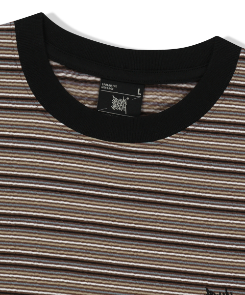 BROWNBREATH（ブラウンブレス）の「TAG HEAVY STRIPE TEE - BROWN（Tシャツ/カットソー・レディース・その他・SMALL/MEDIUM/LARGE/X-LARGE）」の3枚目の写真