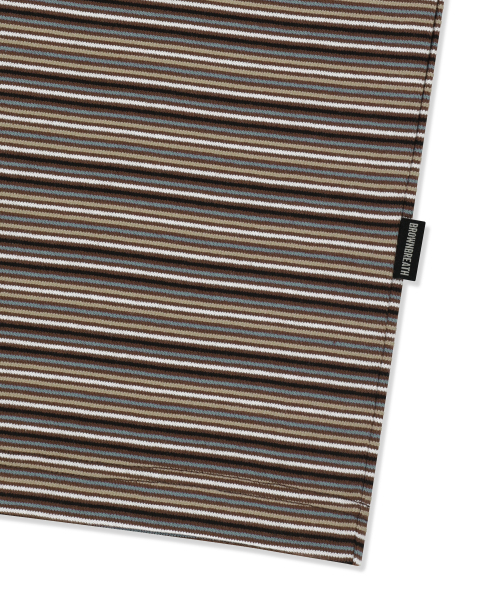 BROWNBREATH（ブラウンブレス）の「TAG HEAVY STRIPE TEE - BROWN（Tシャツ/カットソー・レディース・その他・SMALL/MEDIUM/LARGE/X-LARGE）」の6枚目の写真