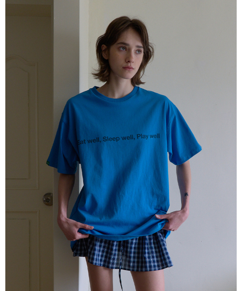 NOCONTENT(ノーコンテント)の「155. アティチュードT _ ミディアムブルー(Tシャツ/カットソー・レディース・その他・FREE)」の1枚目の写真