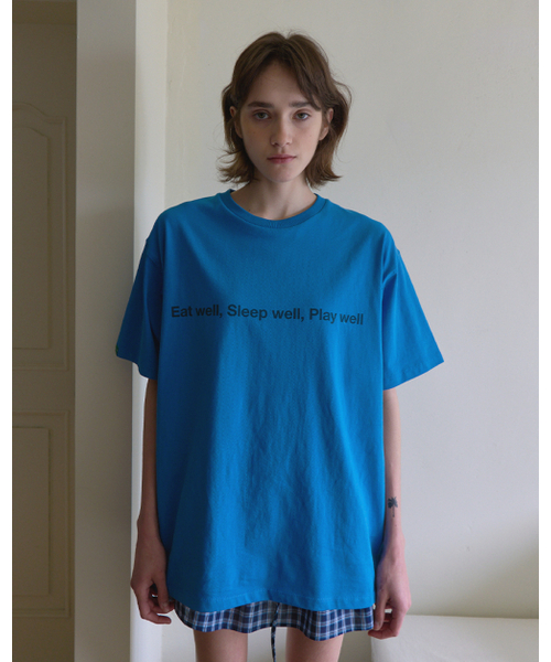 NOCONTENT(ノーコンテント)の「155. アティチュードT _ ミディアムブルー(Tシャツ/カットソー・レディース・その他・FREE)」の2枚目の写真