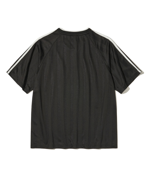 URBANDTYPE(アーバンディタイプ)の「レトロストライプサッカージャージTシャツ_ブラック(Tシャツ/カットソー・レディース・その他・SMALL/MEDIUM/LARGE/X-LARGE)」の3枚目の写真