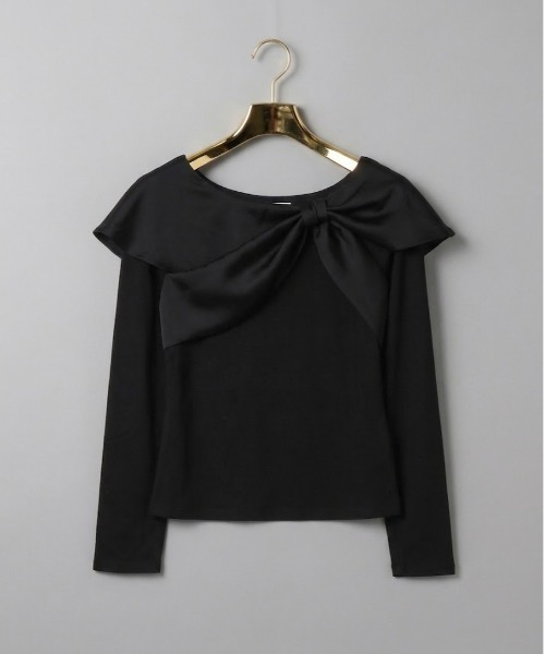 gossip！ロサンゼルス（ゴシップロサンゼルス）の「デコルテリボン ロングスリーブTシャツ（Tシャツ/カットソー・レディース・ホワイト/ブラック・FREE）」の10枚目の写真