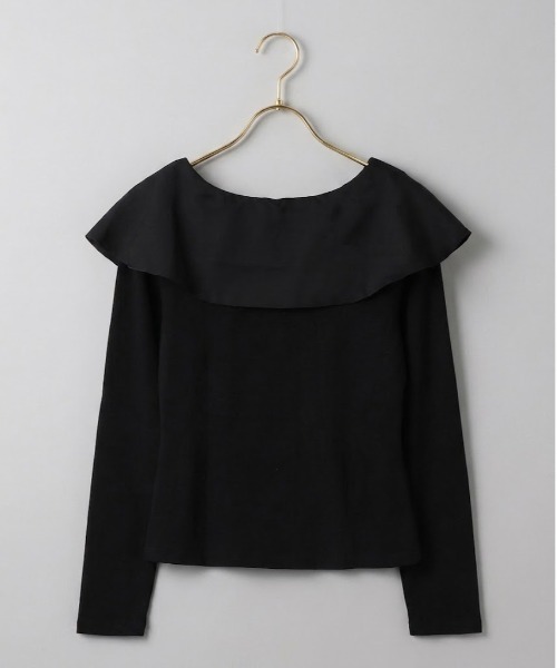 gossip！ロサンゼルス（ゴシップロサンゼルス）の「デコルテリボン ロングスリーブTシャツ（Tシャツ/カットソー・レディース・ホワイト/ブラック・FREE）」の11枚目の写真