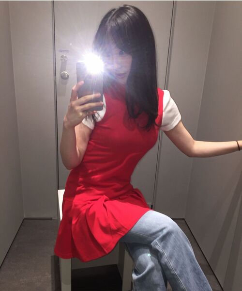MUSINSA STANDARD WOMAN（ムシンサスタンダードウーマン）の「[クールタンダード] ウィメンズ ローライズ スリムフレア デニムパンツ [ライトインディゴ]（デニムパンツ・レディース・その他・24/25/26/27/28/29/30）」の8枚目の写真