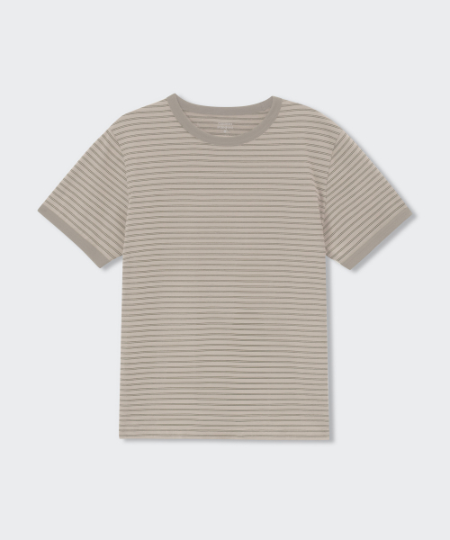 MUSINSA STANDARD（ムシンサスタンダード）の「ダブルストライプリンガーティーシャツ [ベージュ/トープ]（Tシャツ/カットソー・メンズ・その他・SMALL/MEDIUM/LARGE/X-LARGE/2XL/3XL）」の5枚目の写真
