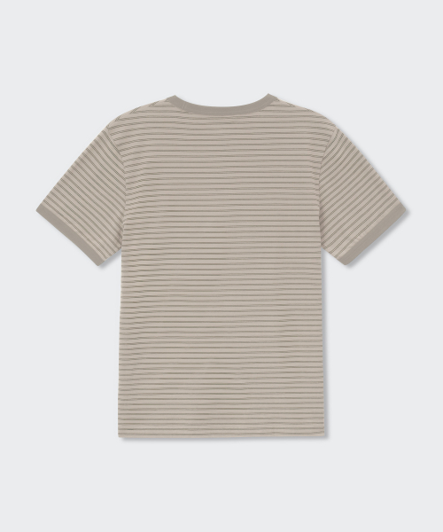 MUSINSA STANDARD（ムシンサスタンダード）の「ダブルストライプリンガーティーシャツ [ベージュ/トープ]（Tシャツ/カットソー・メンズ・その他・SMALL/MEDIUM/LARGE/X-LARGE/2XL/3XL）」の6枚目の写真