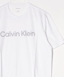 CALVIN KLEIN カルバンクライン SS CONTRAST TWO TONE LOGO CREWNECK TEE フロントckロゴプリントTシャツ