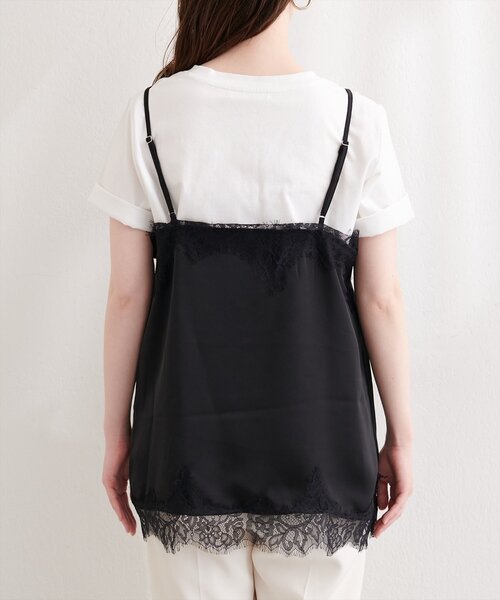 natural couture（ナチュラルクチュール）の「サテンレースキャミ（シャツ/ブラウス・レディース・ブラウン/ブラック/アイボリー・FREE）」の21枚目の写真