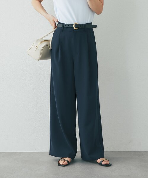 La boutique BonBon(ラブティックボンボン)の「【涼しくて美シルエット】ドライタッチワイドパンツ(その他パンツ・レディース・ピンク/ネイビー/ホワイト・38/36)」の20枚目の写真