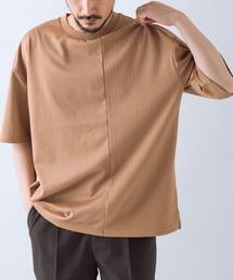 ジャカード×ポンチ切替半袖TOPS