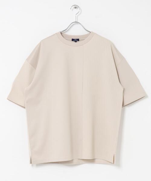 ITEMS URBANRESEARCH(アイテムズ アーバンリサーチ)の「ジャカード×ポンチ切替半袖TOPS(Tシャツ/カットソー・メンズ・ネイビー/ライトブラウン/オフホワイト/ミント・MEDIUM/LARGE)」の9枚目の写真