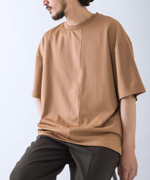 ITEMS URBANRESEARCH(アイテムズ アーバンリサーチ)の「ジャカード×ポンチ切替半袖TOPS(Tシャツ/カットソー・メンズ・ネイビー/ライトブラウン/オフホワイト/ミント・MEDIUM/LARGE)」の15枚目の写真