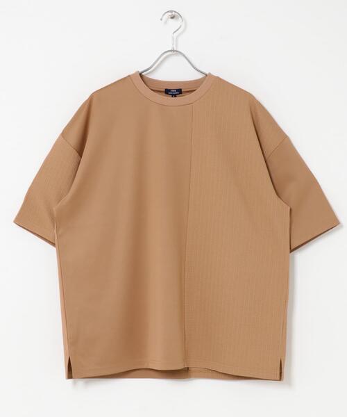 ITEMS URBANRESEARCH(アイテムズ アーバンリサーチ)の「ジャカード×ポンチ切替半袖TOPS(Tシャツ/カットソー・メンズ・ネイビー/ライトブラウン/オフホワイト/ミント・MEDIUM/LARGE)」の16枚目の写真