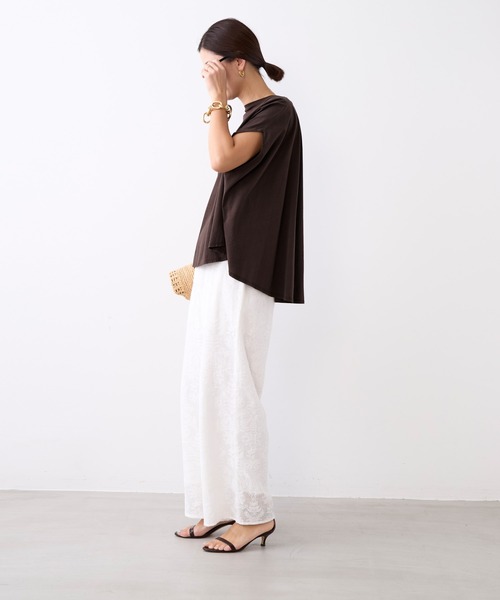 MICA&DEAL(マイカ&ディール)の「インドレースワイドパンツ〈2サイズ展開〉〈セットアップ対応〉(その他パンツ・レディース・ブラック/ホワイト・36/38)」の12枚目の写真