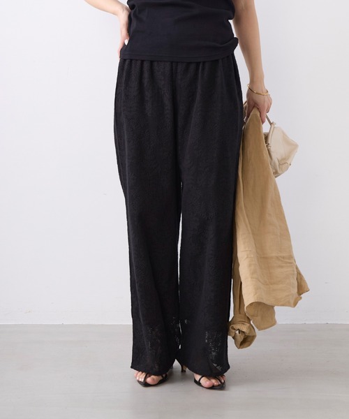 MICA&DEAL(マイカ&ディール)の「インドレースワイドパンツ〈2サイズ展開〉〈セットアップ対応〉(その他パンツ・レディース・ブラック/ホワイト・36/38)」の16枚目の写真