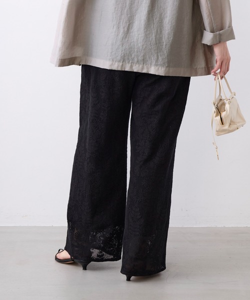 MICA&DEAL(マイカ&ディール)の「インドレースワイドパンツ〈2サイズ展開〉〈セットアップ対応〉(その他パンツ・レディース・ブラック/ホワイト・36/38)」の21枚目の写真