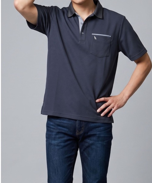 TETE（テット）の「【TETE SELECTION】サマーカルゼ地柄ポロシャツ（ポロシャツ・メンズ・ブラック/ネイビー/ホワイト・X-LARGE/LARGE/MEDIUM）」の3枚目の写真