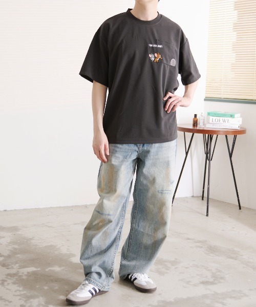 Tom&Jerry(トムアンドジェリー)の「『TOM&JERRY/トムアンドジェリー』アムンゼンポケットTEE(Tシャツ/カットソー・レディース・スミクロ/ホワイト・L/LL/M)」の10枚目の写真