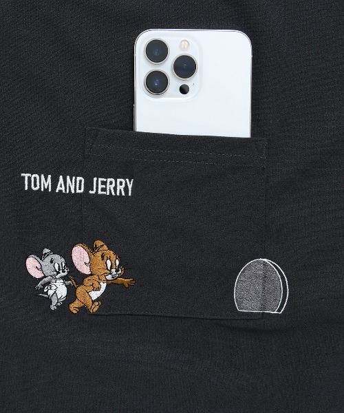 Tom&Jerry(トムアンドジェリー)の「『TOM&JERRY/トムアンドジェリー』アムンゼンポケットTEE(Tシャツ/カットソー・レディース・スミクロ/ホワイト・L/LL/M)」の19枚目の写真