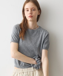 Crisp | short sleeve flower knit / ショートスリーブフラワーニット(ニット/セーター)